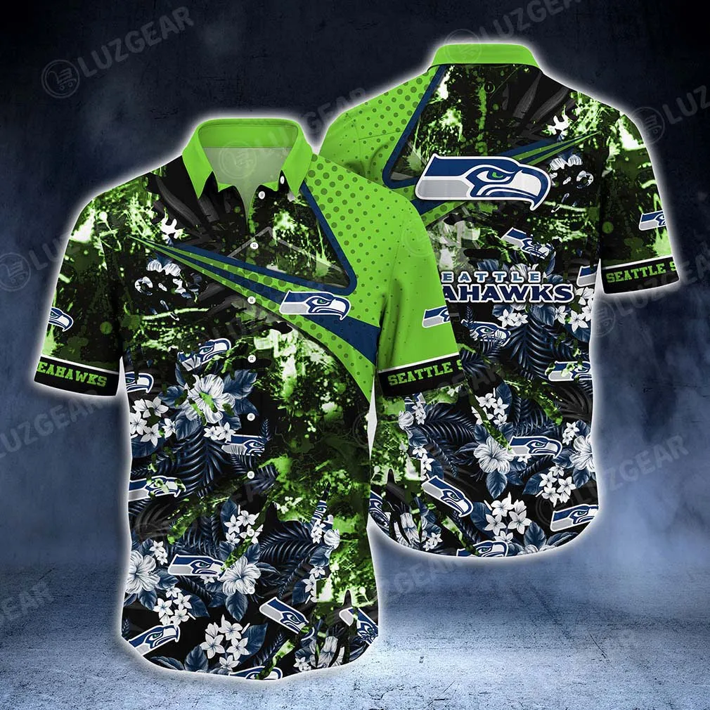 Seattle Seahawks Jungle Impact Hawaiian Shirt