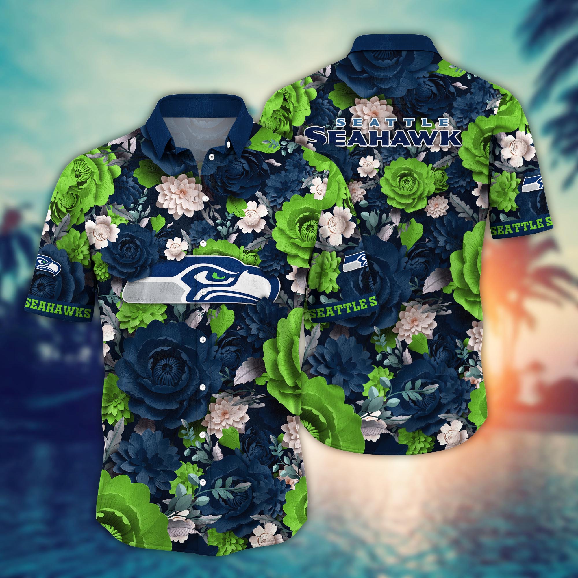 Seattle Seahawks Lush Garden Hawaiian Shirt