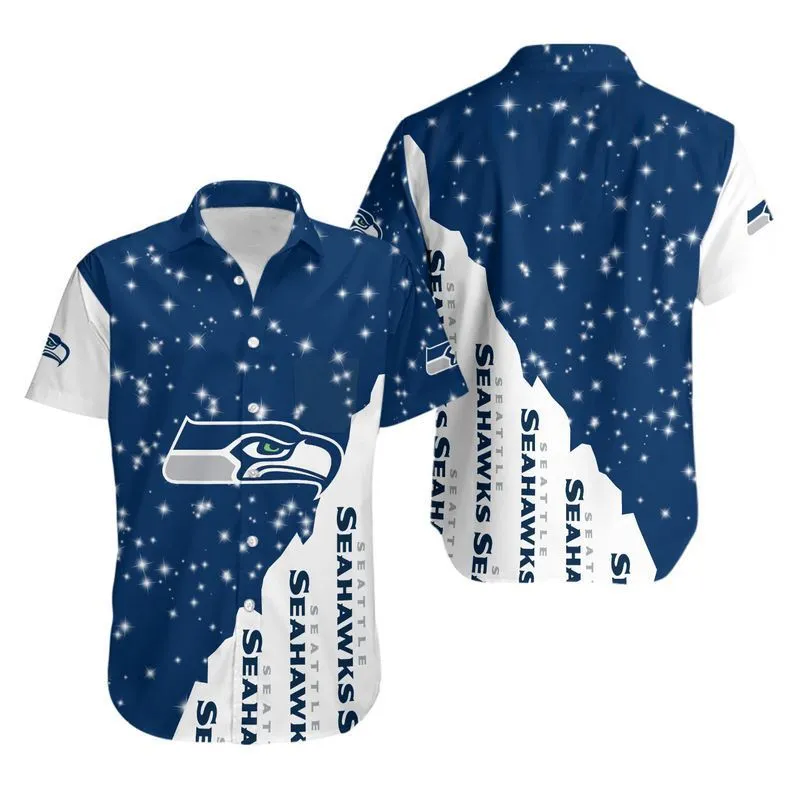 Seattle Seahawks Starry Night Hawaiian Shirt