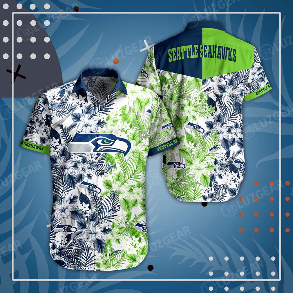 Seattle Seahawks Tropical Fusion Hawaiian Shirt