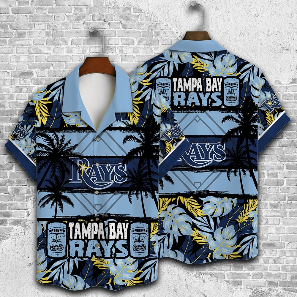 Tampa Bay Rays Tropical Palms Hawaiian Shirt