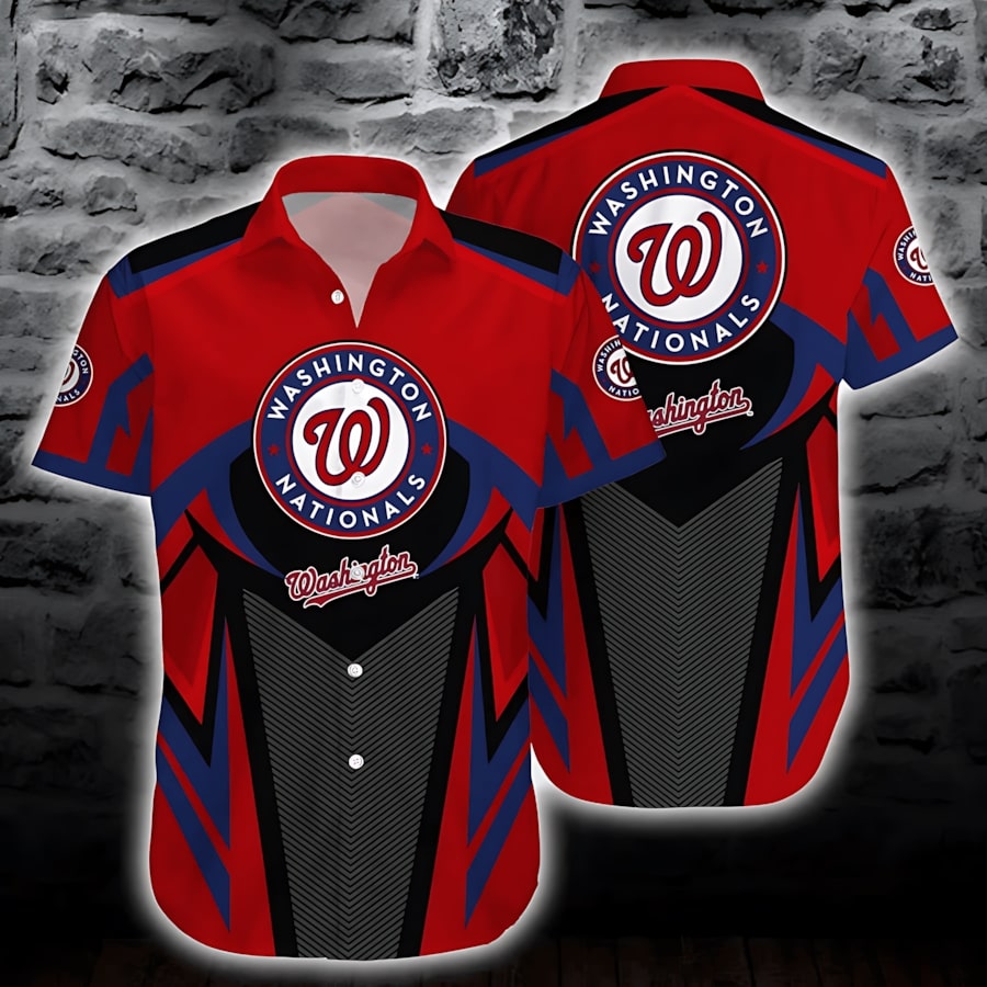 Washington Nationals Island Breeze Hawaiian Shirt