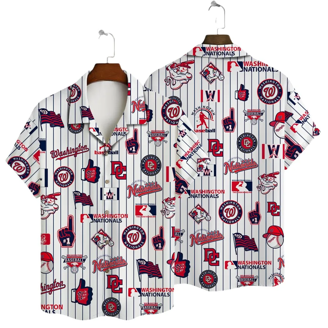 Washington Nationals Island Wave Hawaiian Shirt