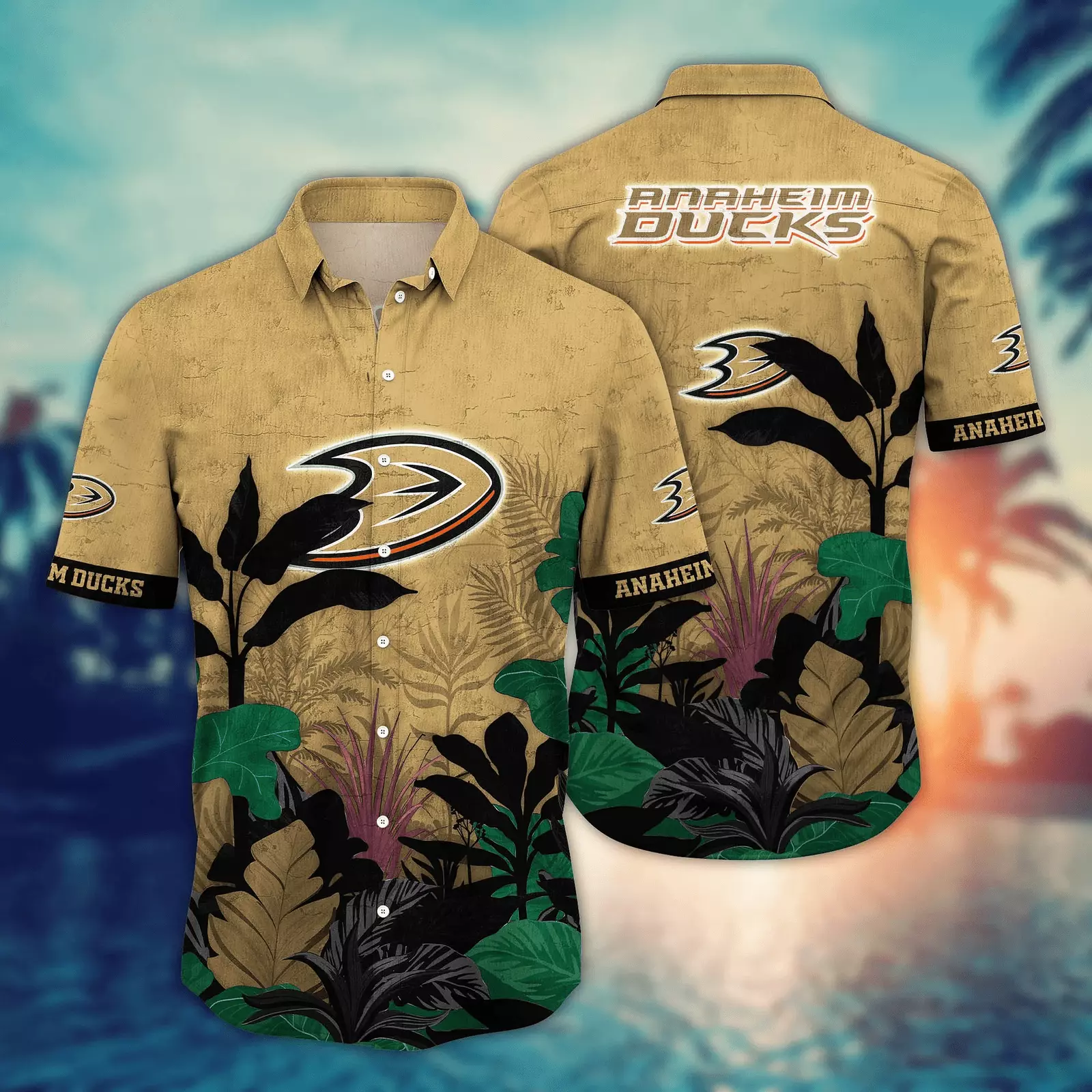 Anaheim Ducks Desert Oasis Hawaiian Shirt