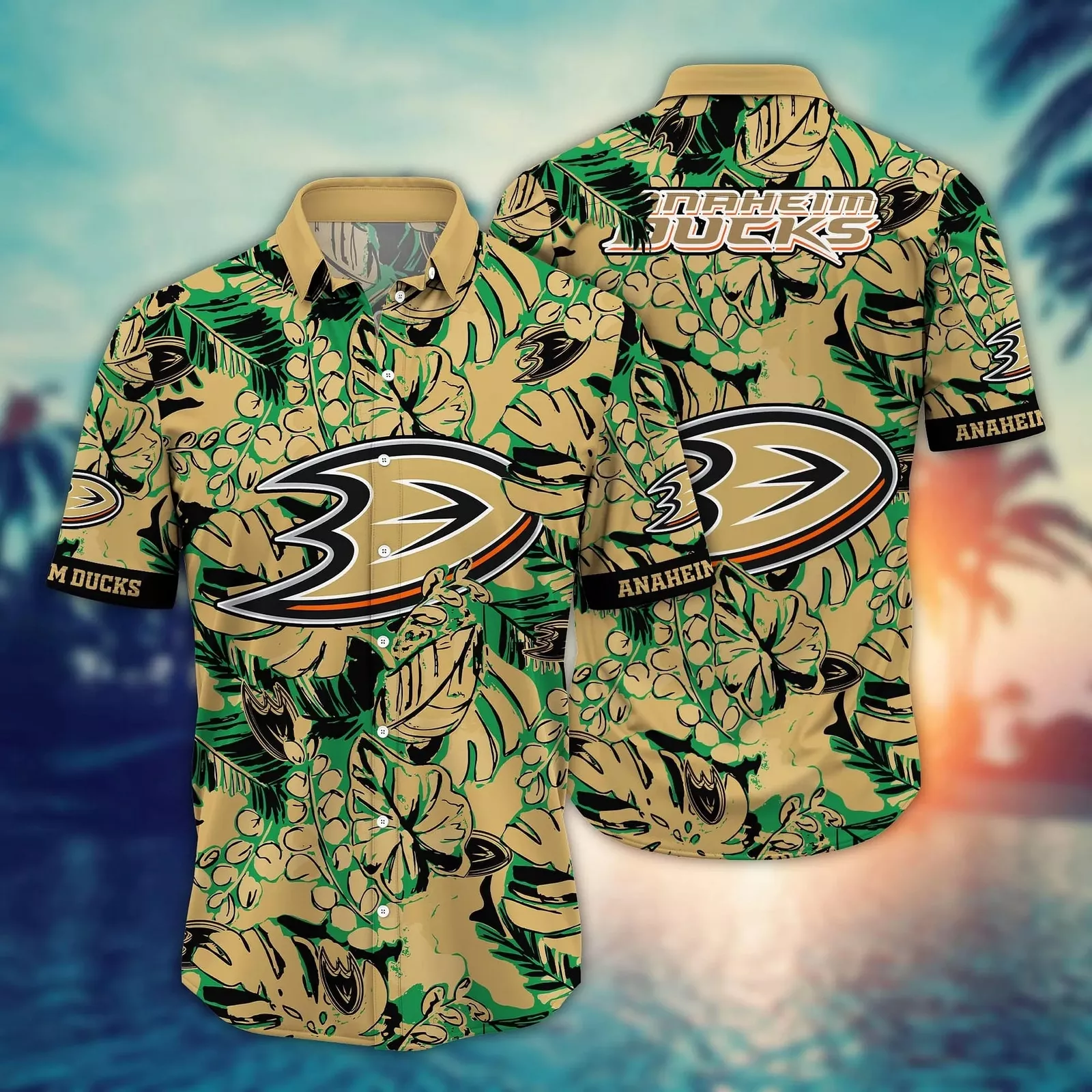 Anaheim Ducks Tropical Jungle Hawaiian Shirt