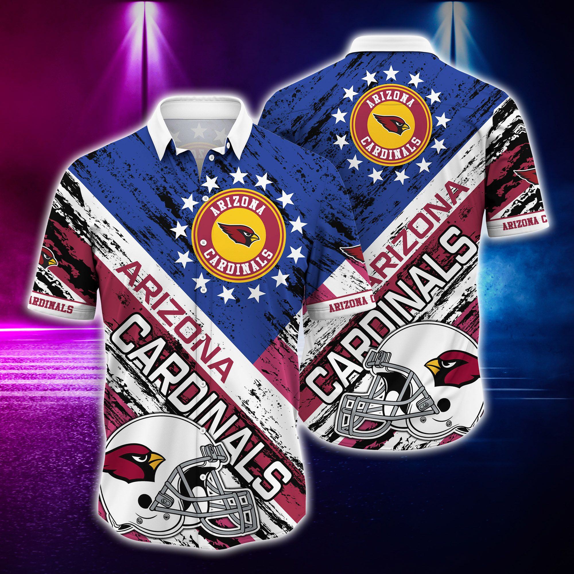 Arizona Cardinals All-American Stars Hawaiian Shirt