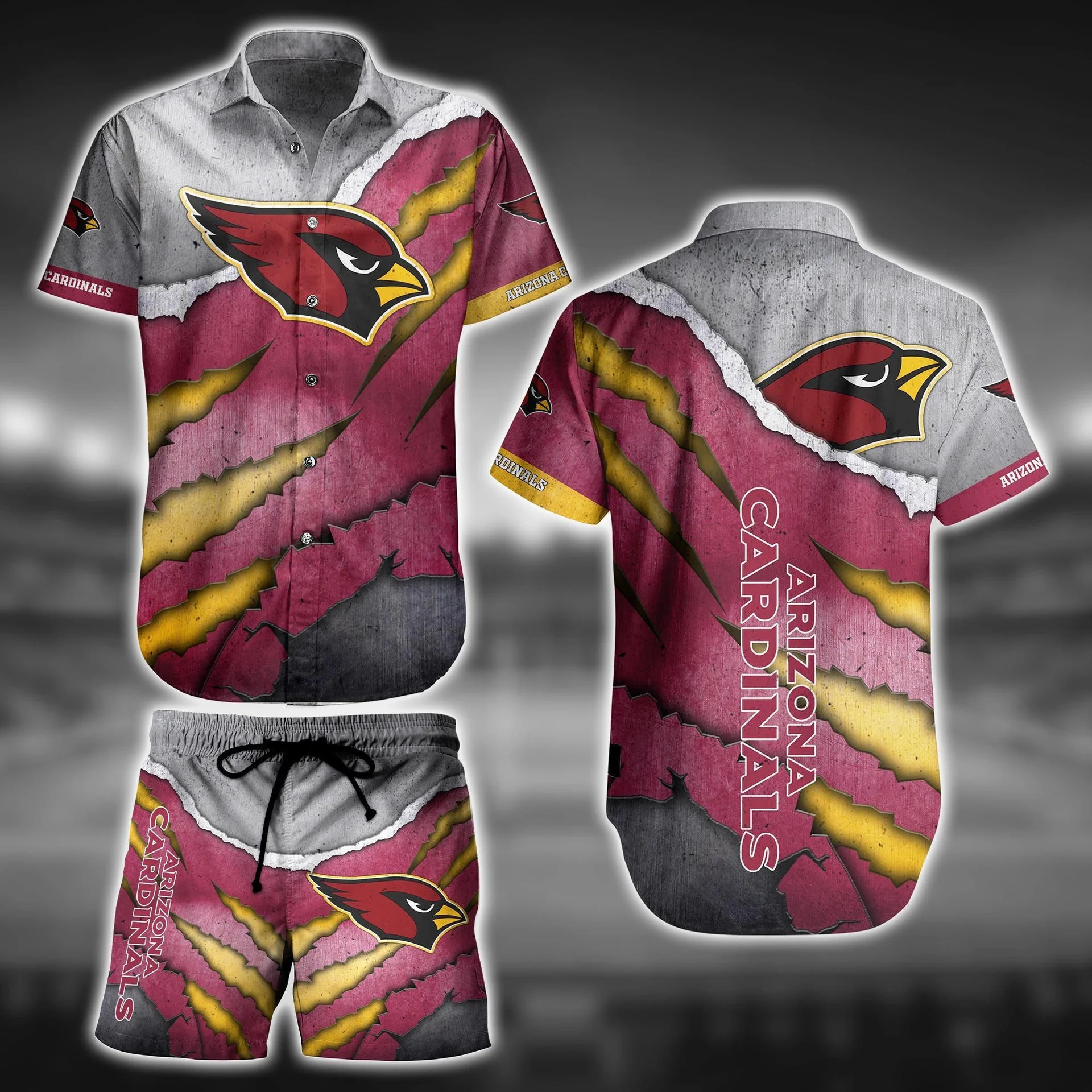 Arizona Cardinals Claw Strike Hawaiian Shirt