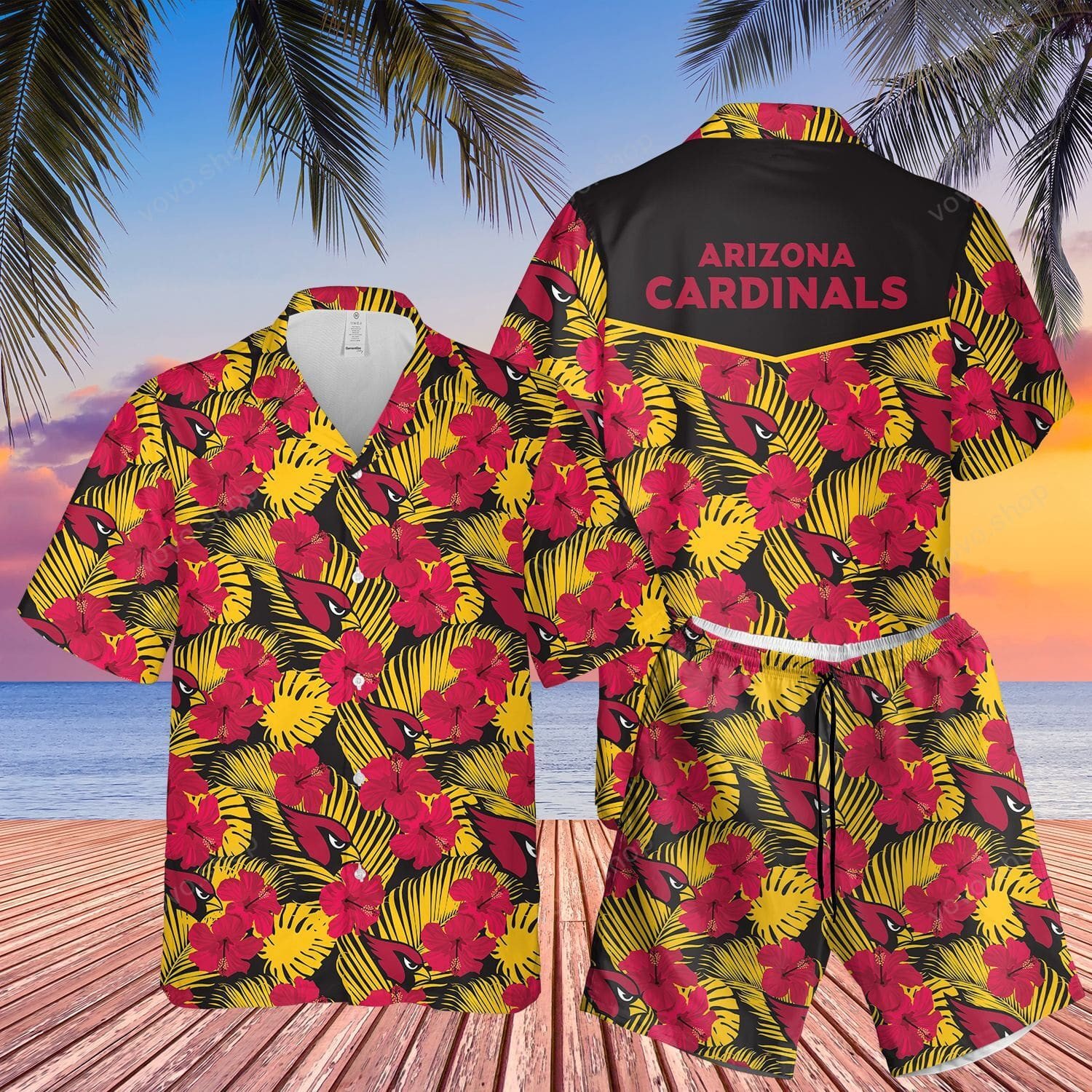 Arizona Cardinals Hibiscus Paradise Hawaiian Shirt