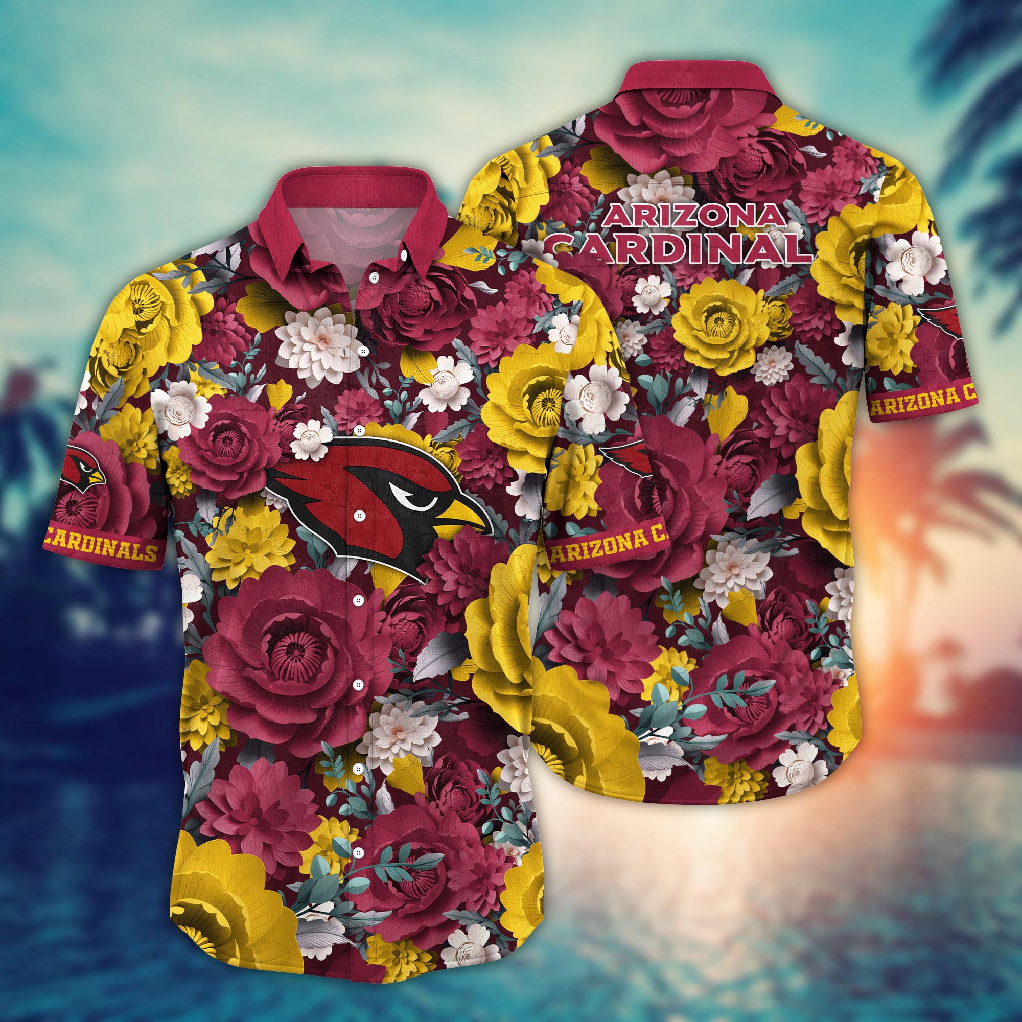 Arizona Cardinals Rose Garden Hawaiian Shirt
