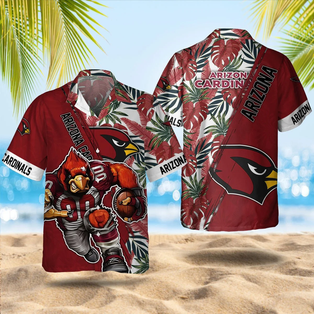Arizona Cardinals Tropical Warrior Hawaiian Shirt