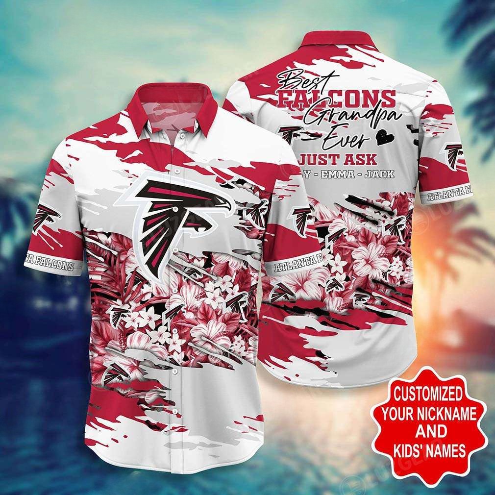 Atlanta Falcons Best Grandpa Ever Just Ask Hawaiian Shirt