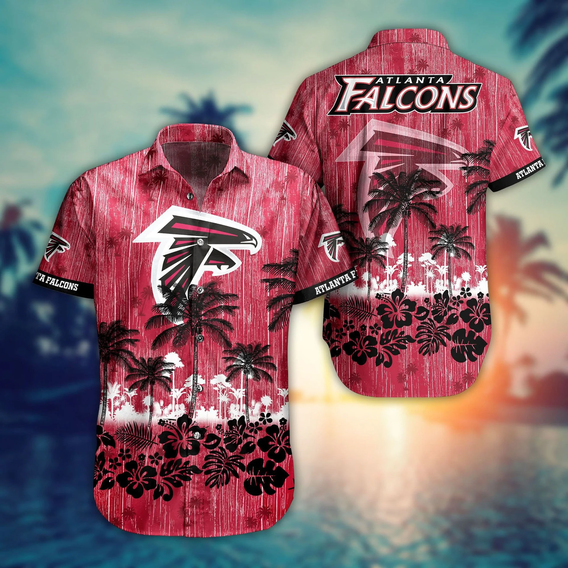 Atlanta Falcons Tropical Palms Hawaiian Shirt