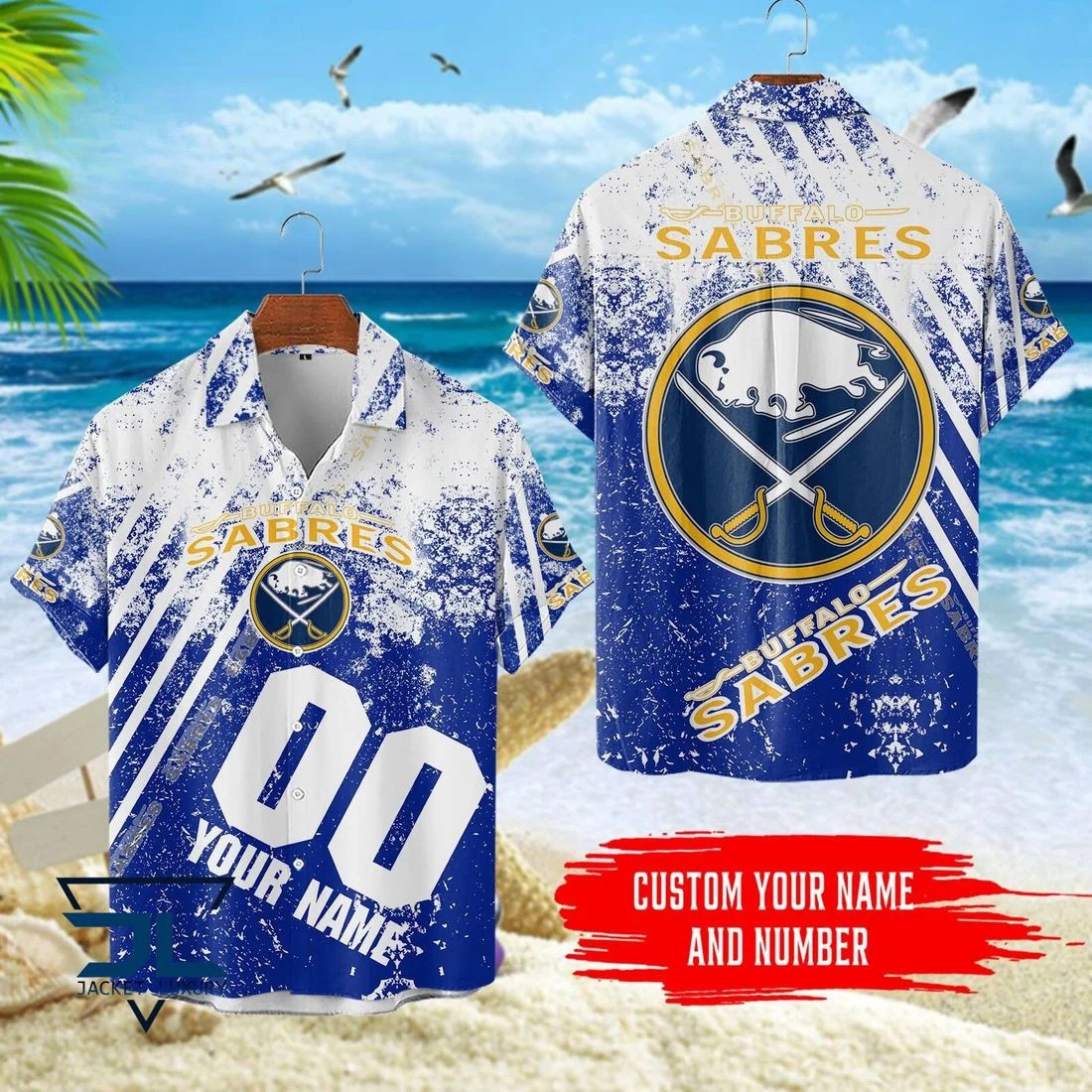 Buffalo Sabres Ocean Splash Custom Hawaiian Shirt