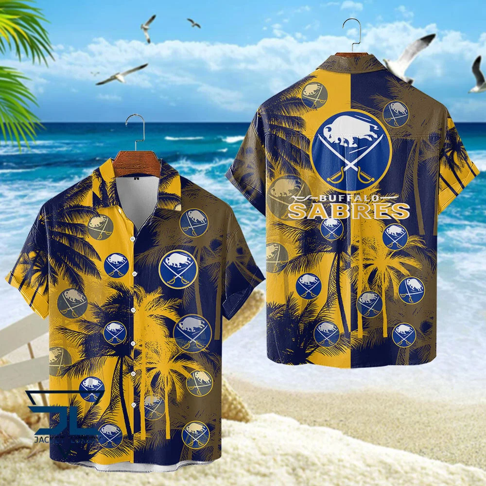 Buffalo Sabres Sunset Palms Hawaiian Shirt