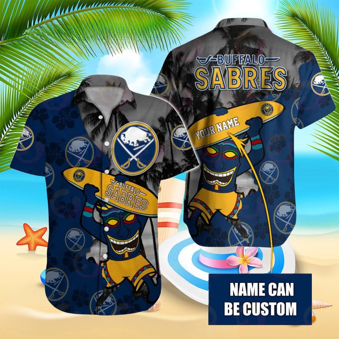 Buffalo Sabres Tropical Tiki Custom Hawaiian Shirt
