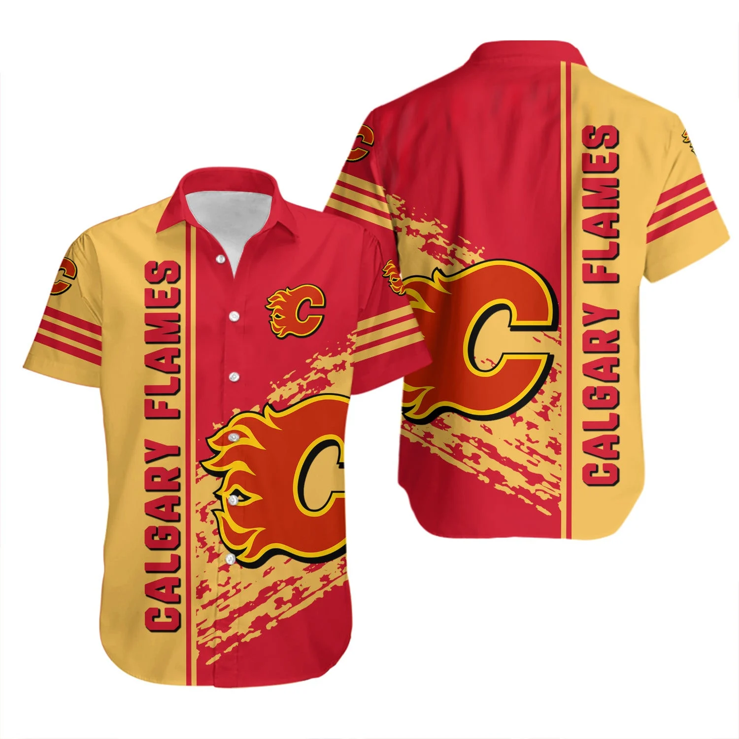 Calgary Flames Classic Blaze Hawaiian Shirt