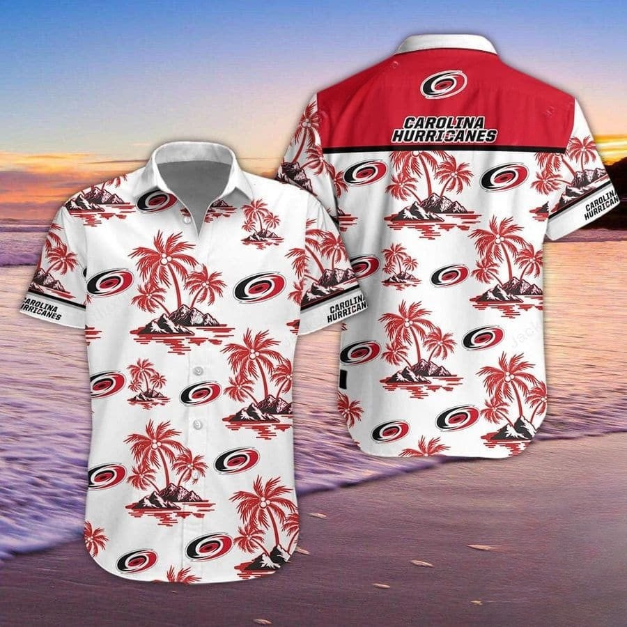 Carolina Hurricanes Sunset Island Hawaiian Shirt