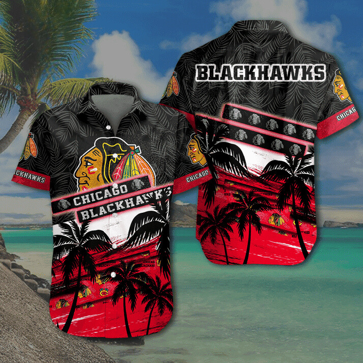 Chicago Blackhawks Tropical Paradise Hawaiian Shirt