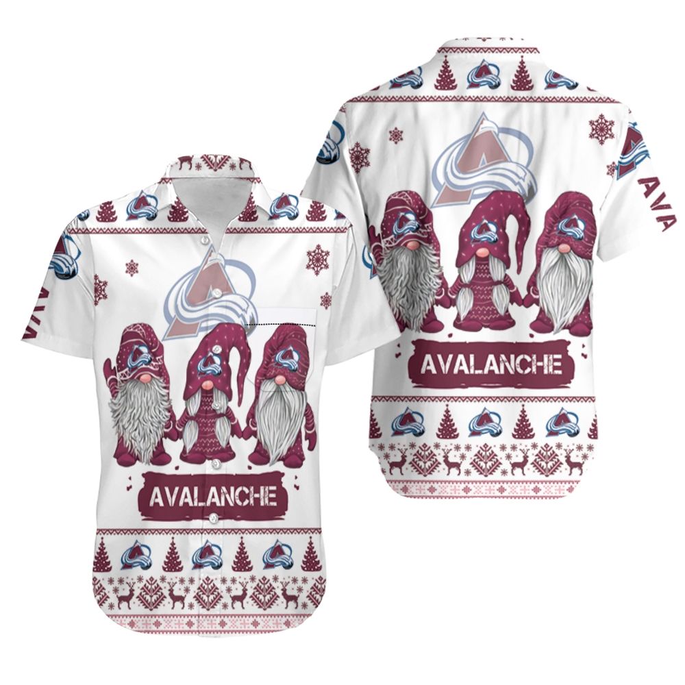 Colorado Avalanche Festive Gnome Hawaiian Shirt