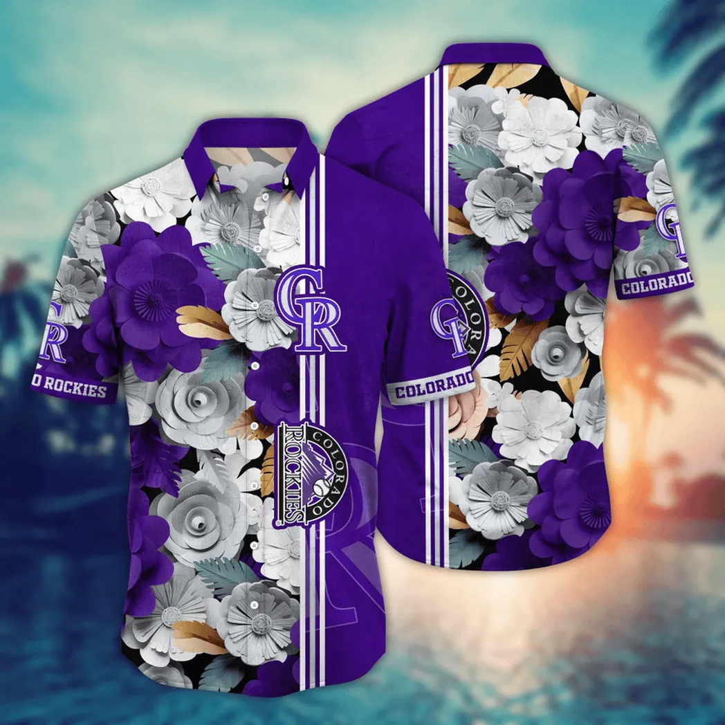 Colorado Rockies Autumn Bloom Hawaiian Shirt