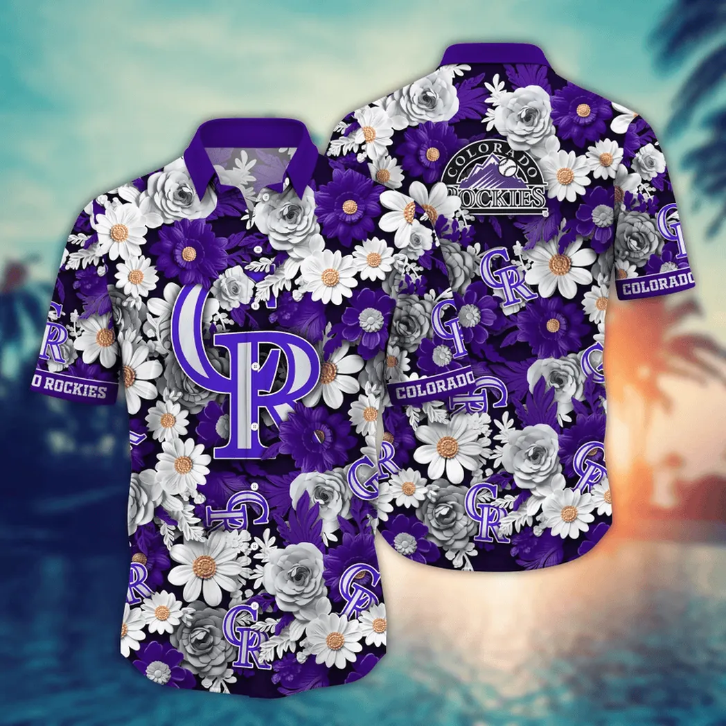 Colorado Rockies Daisy Delight Hawaiian Shirt