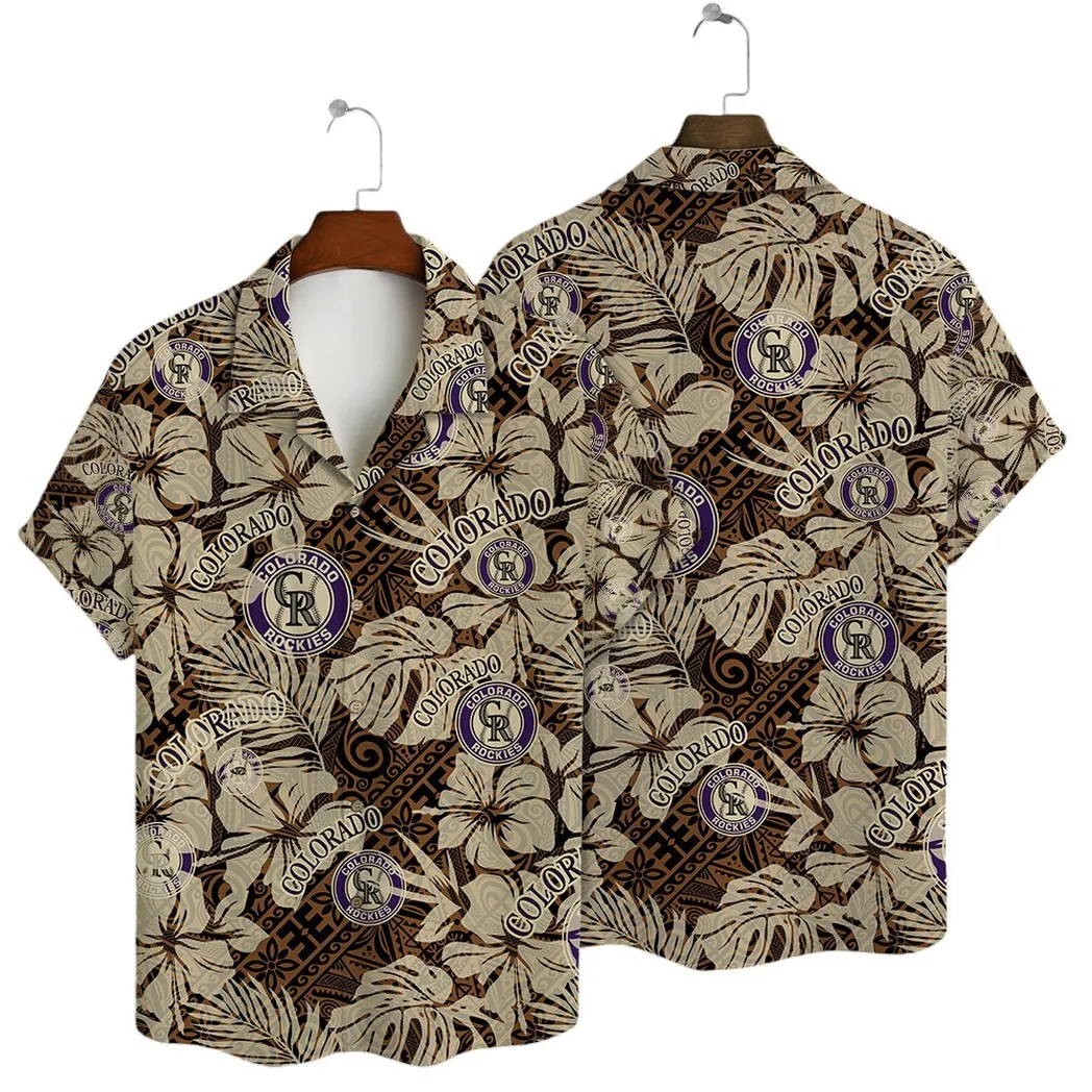 Colorado Rockies Island Fern Hawaiian Shirt