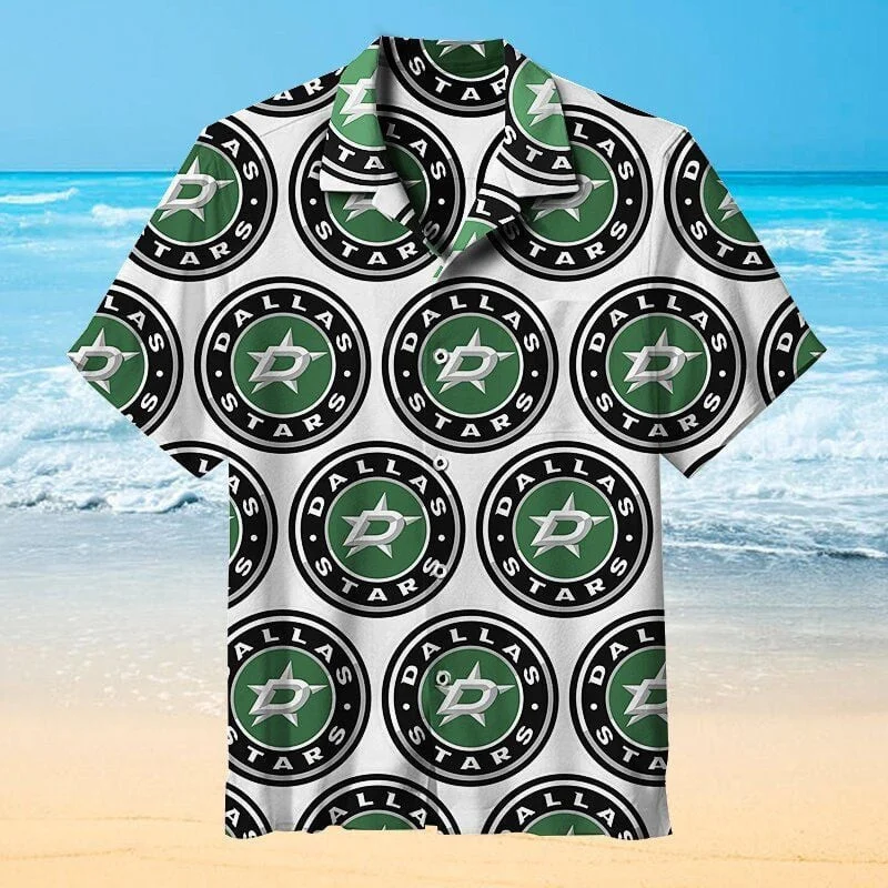 Dallas Stars Icon Pattern Hawaiian Shirt