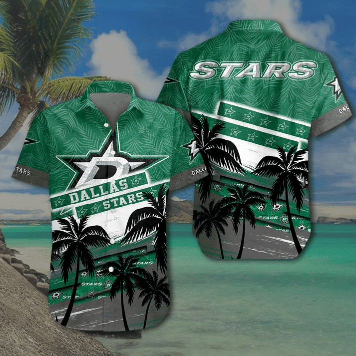 Dallas Stars Palm Paradise Hawaiian Shirt