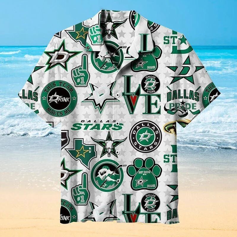 Dallas Stars Pride Collage Hawaiian Shirt