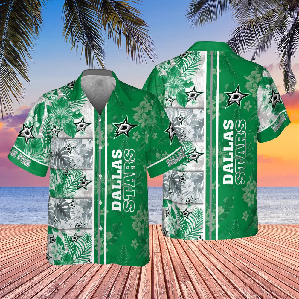 Dallas Stars Tropical Sunset Hawaiian Shirt