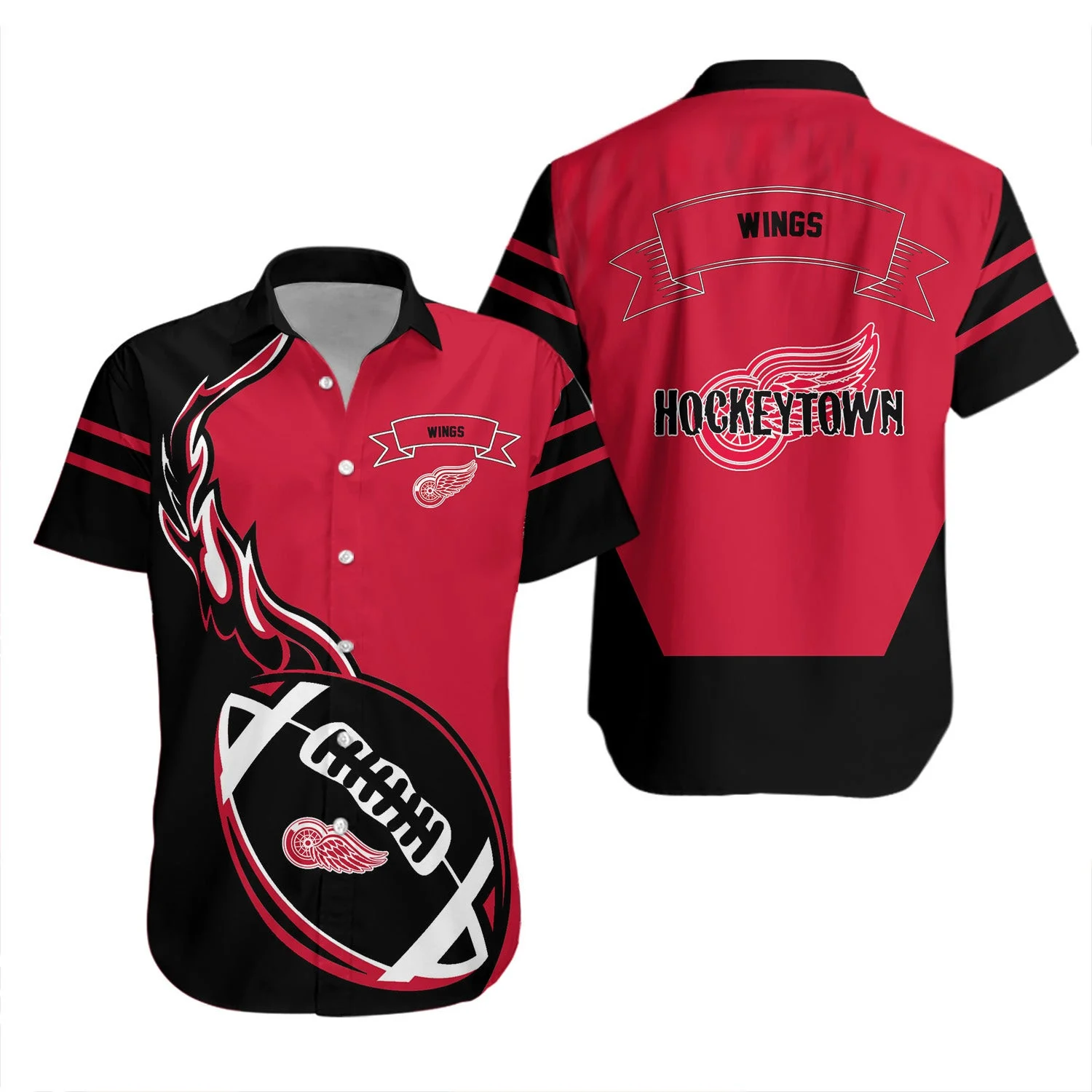 Detroit Red Wings Hockeytown Passion Hawaiian Shirt