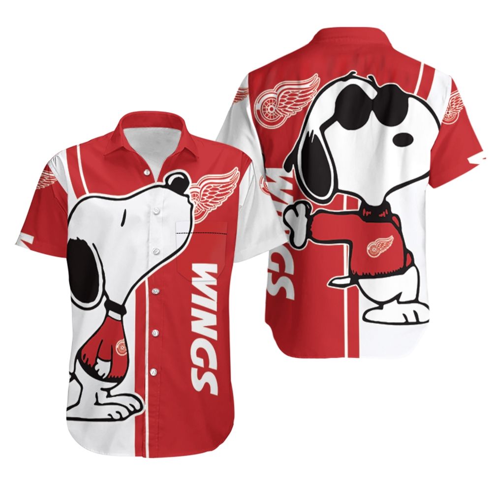 Detroit Red Wings Snoopy Chill Hawaiian Shirt