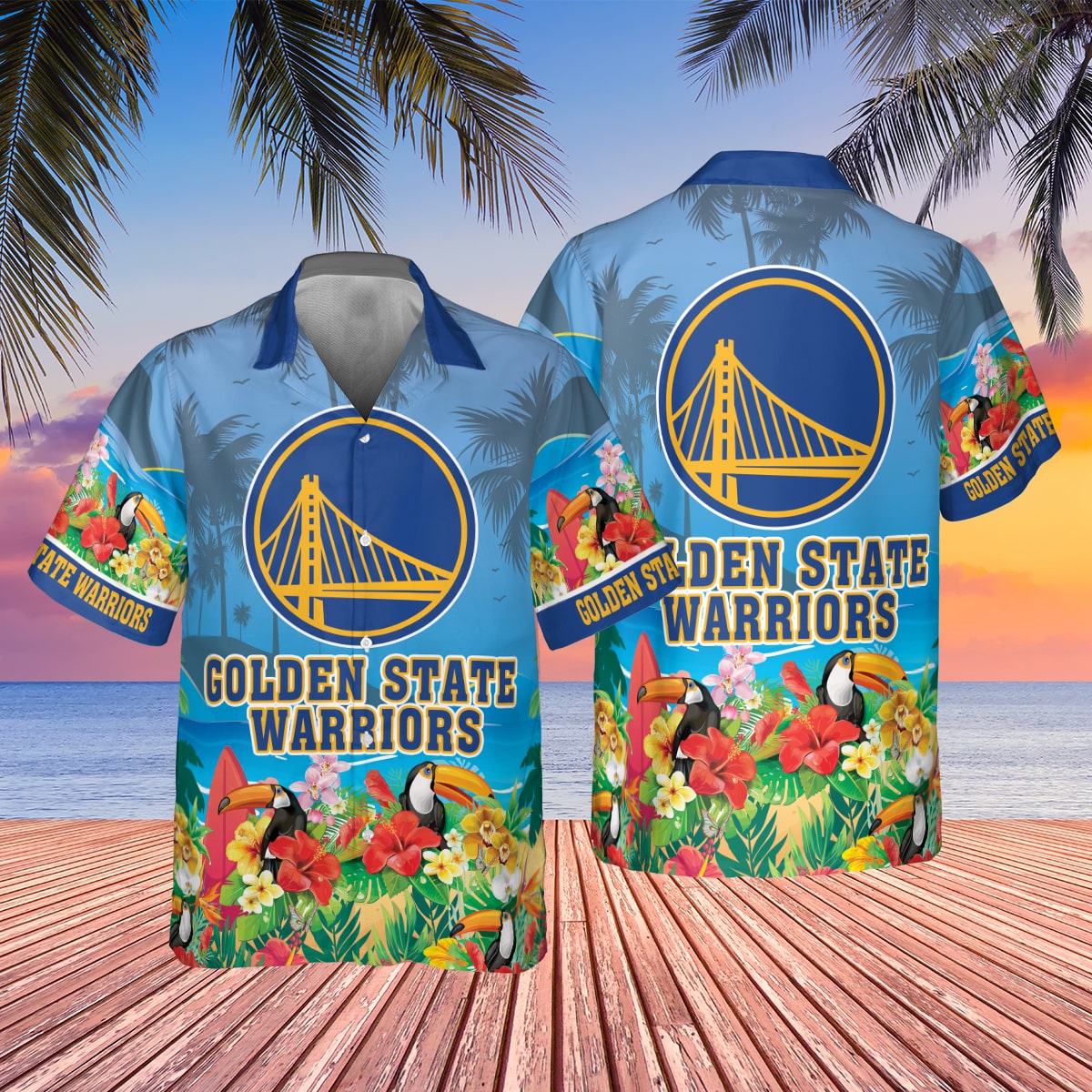 Golden State Warriors Tropical Toucan Hawaiian Shirt