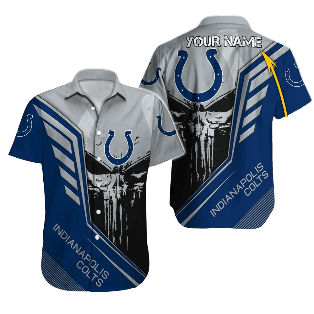 Indianapolis Colts Coastal Blue Paradise Hawaiian Shirt