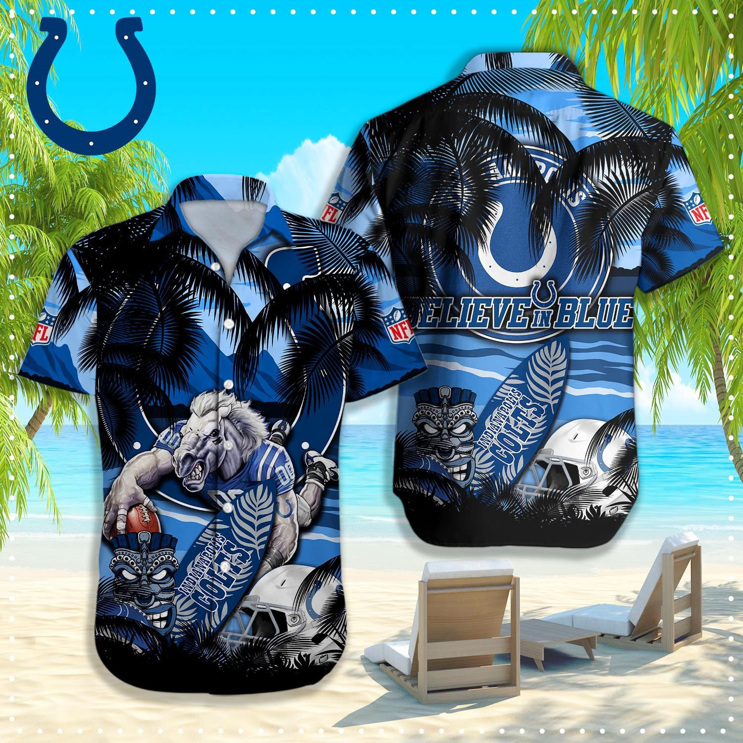 Indianapolis Colts Ocean Breeze Spirit Hawaiian Shirt