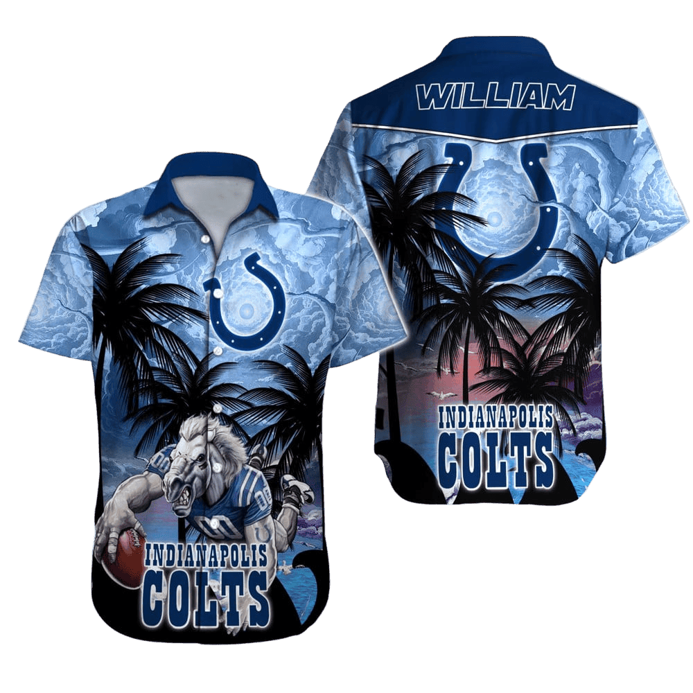 Indianapolis Colts Royal Blue Aloha Shirt