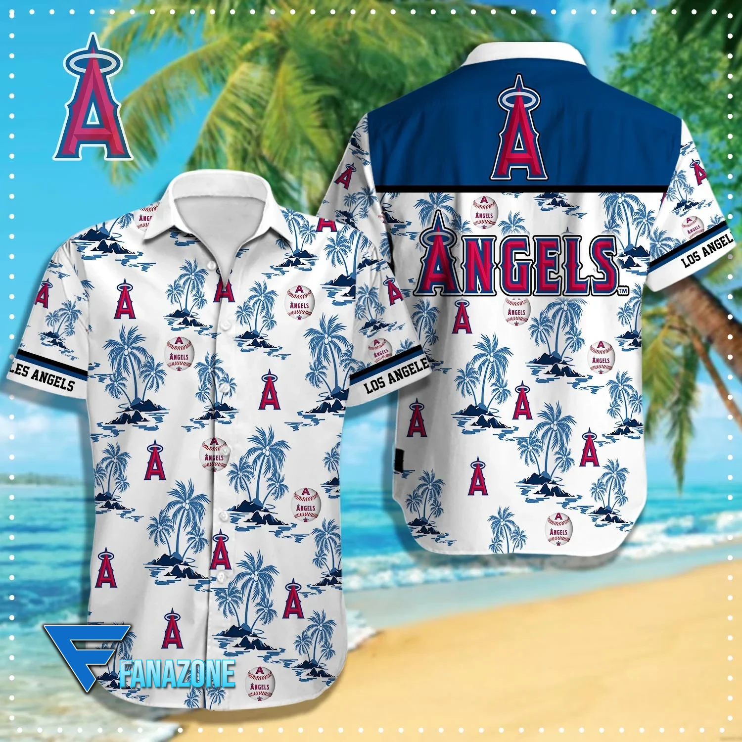 Los Angeles Angels Tropical Paradise Hawaiian Shirt
