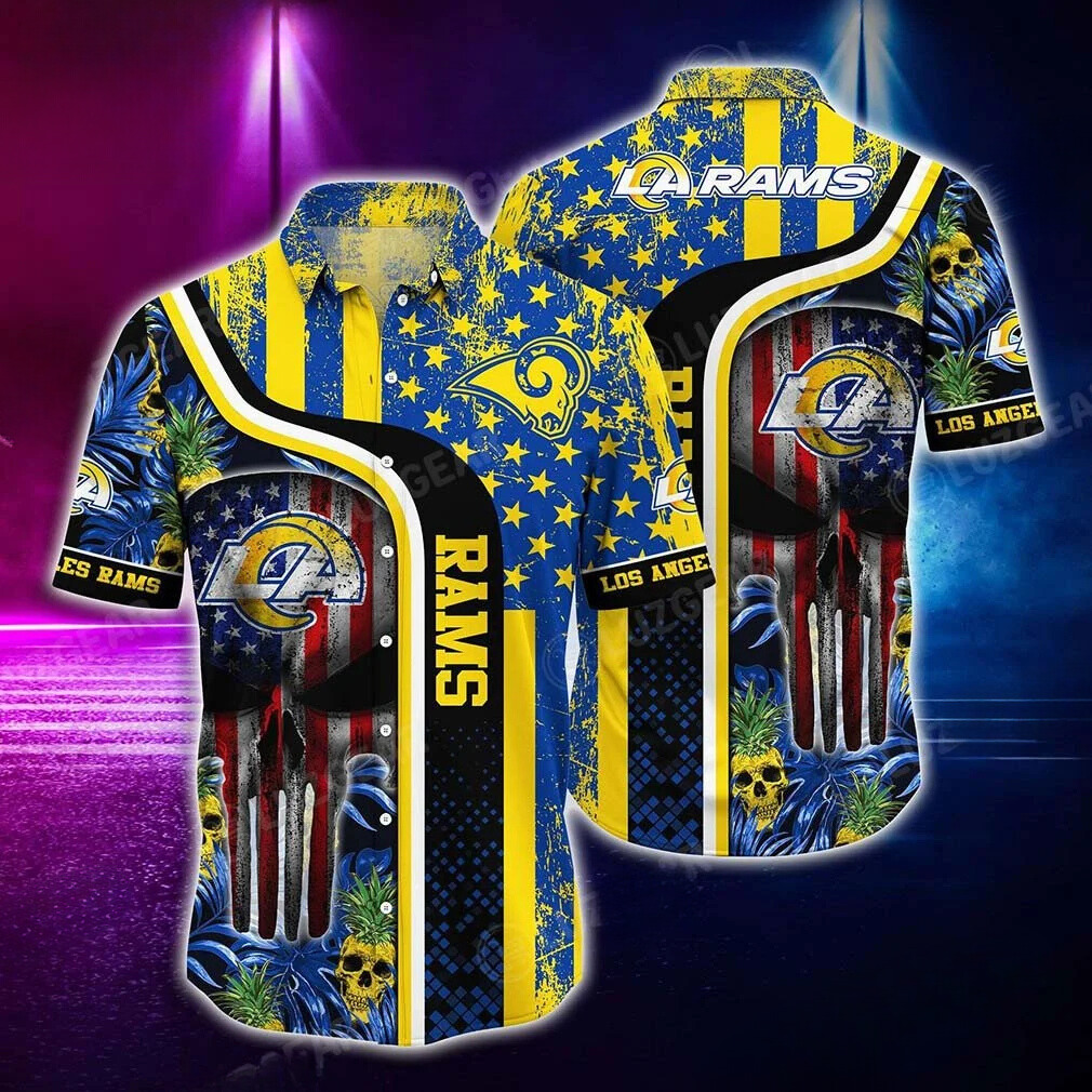 Los Angeles Rams Patriotic Tropical Hawaiian Shirt