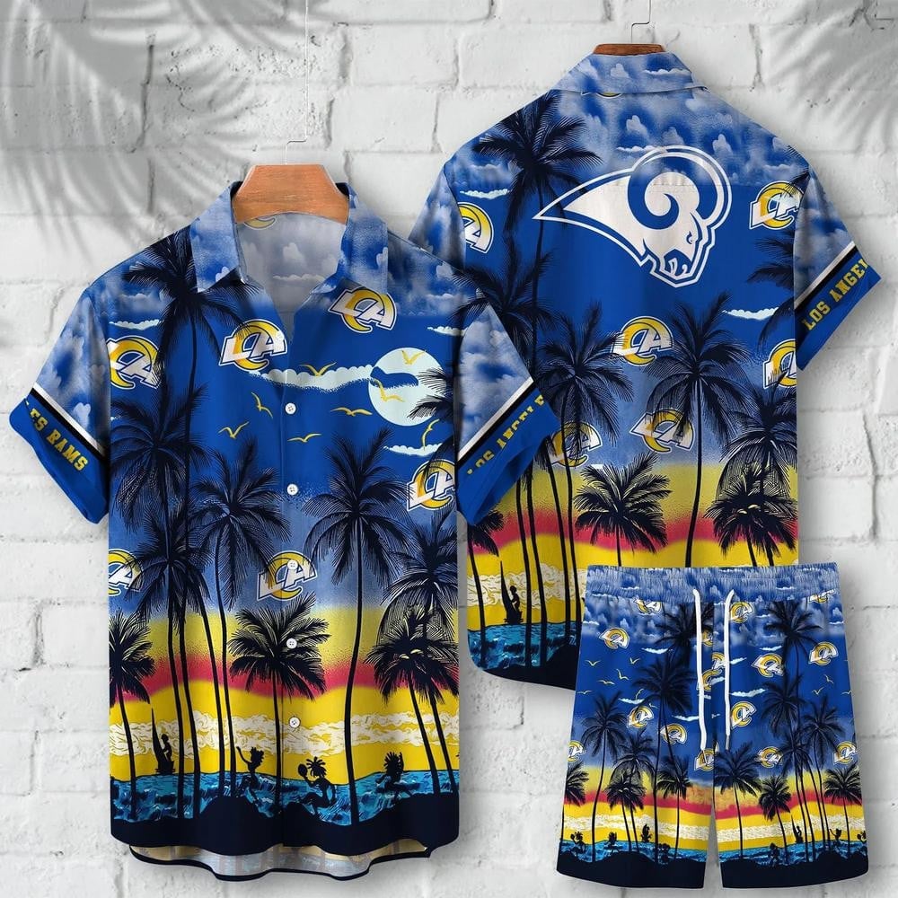 Los Angeles Rams Tropical Sunset Hawaiian Shirt