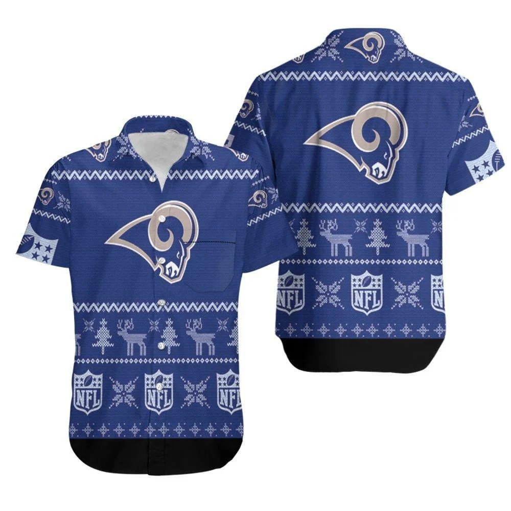 Los Angeles Rams Winter Knit Hawaiian Shirt