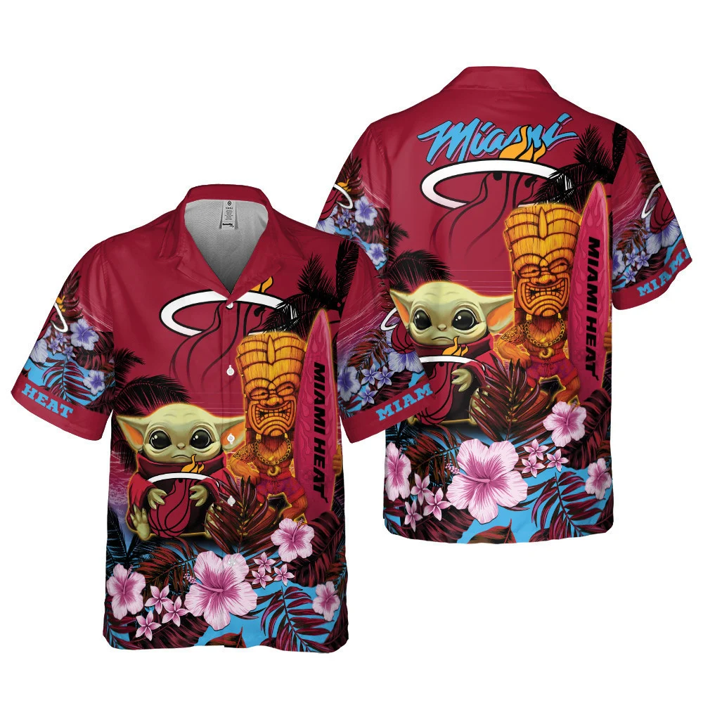 Miami Heat Tropical Tiki Hawaiian Shirt