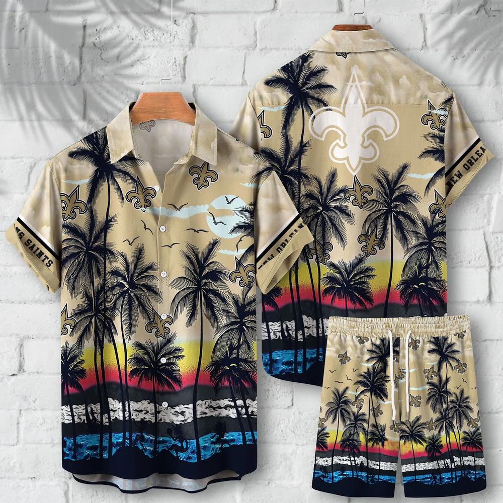 New Orleans Saints Sunset Breeze Hawaiian Shirt
