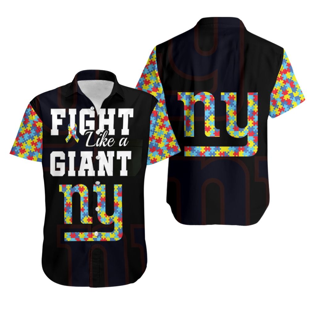 New York Giants Fight Like A Giant Hawaiian Shirt