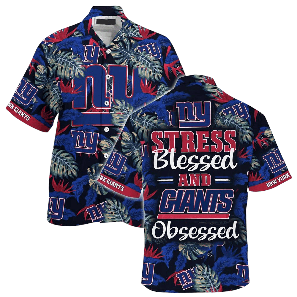 New York Giants Obsessed Tropics Hawaiian Shirt