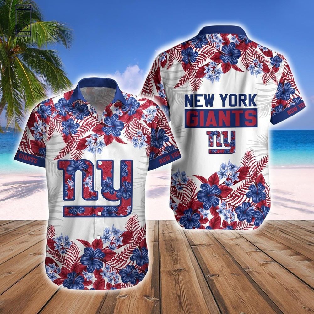 New York Giants Patriotic Blossom Hawaiian Shirt