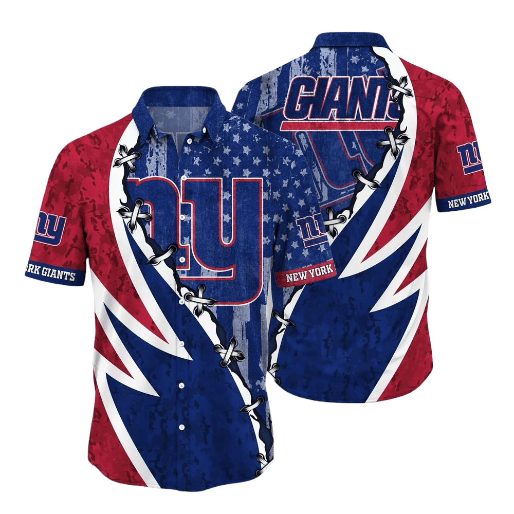 New York Giants Patriotic Surge Hawaiian Shirt