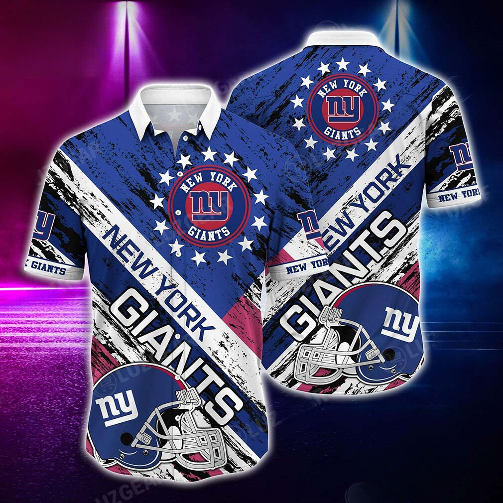 New York Giants Starburst Pride Hawaiian Shirt