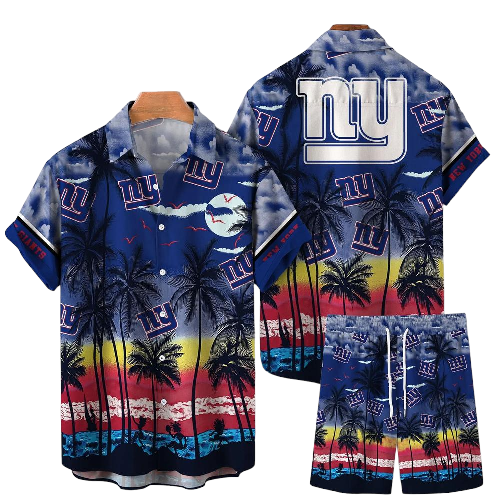 New York Giants Sunset Vibes Hawaiian Shirt