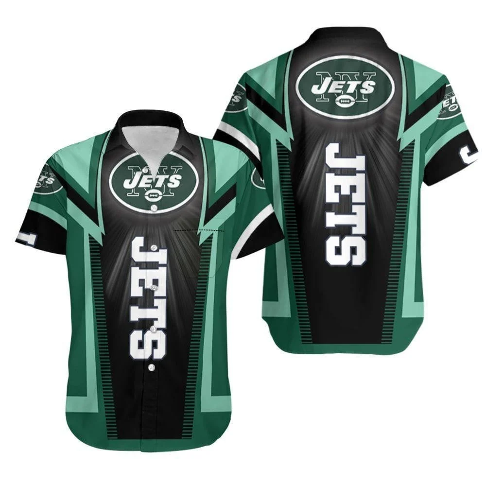New York Jets Dynamic Stripe Hawaiian Shirt