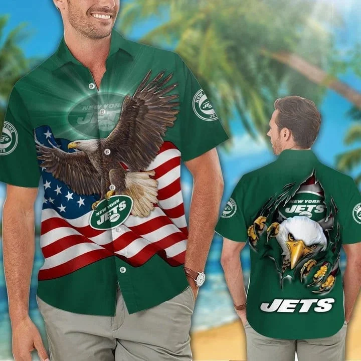 New York Jets Eagle Pride Hawaiian Shirt